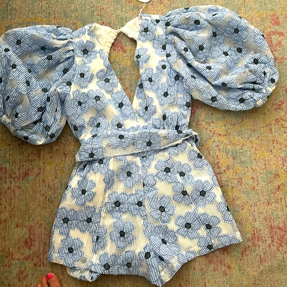 Buddy Love extra small Julia blue Lagoon romper new with tags. - Picture 4 of 7